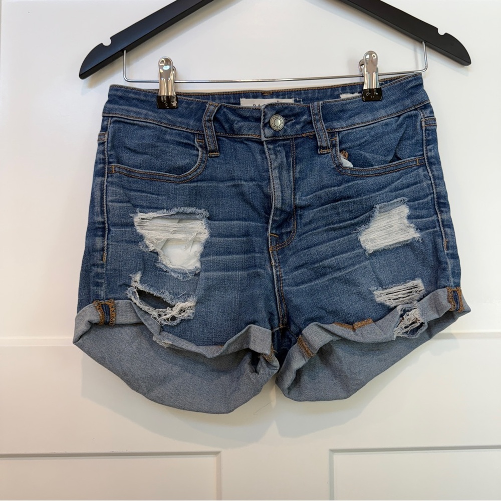 PacSun Blue Distressed Jean Shorts
